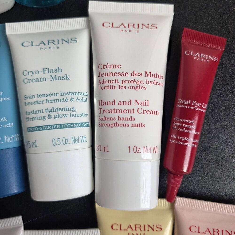 New Clarins Deluxe 16-Piece Skincare & Body Travel Bundle - Picture 7 of 12